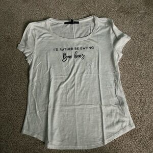 White House Black Market White Graphic Tee